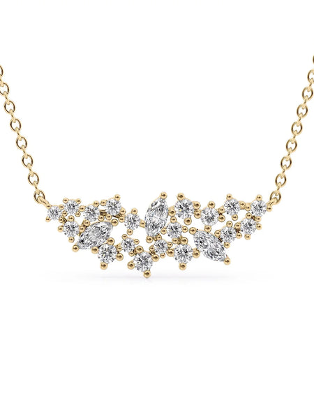 14k Yellow Gold Cluster Pendant