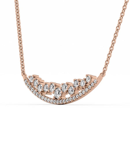 14k Rose Gold Curved Pendant