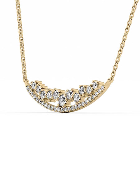 14k Yellow Gold Curved Pendant