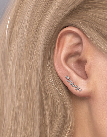 14k Rose Gold Scattered Climbers