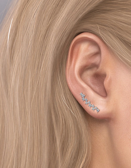 14k White Gold Scattered Climbers