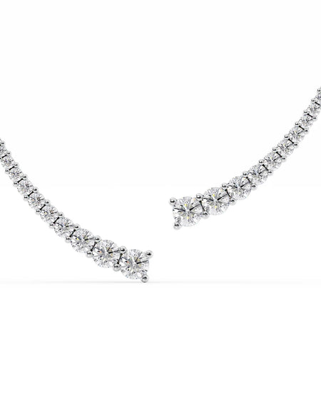 14k White Gold Diamond Climbers