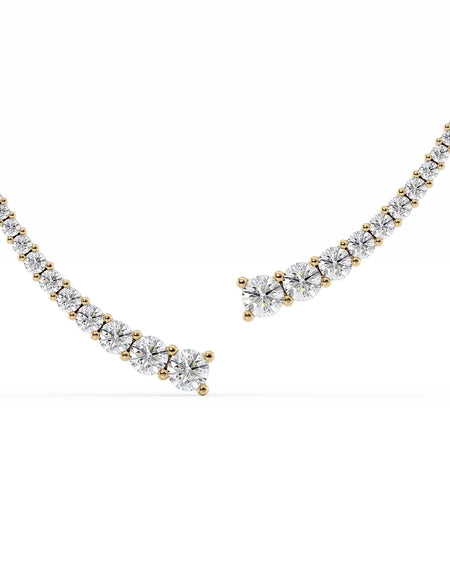 14k Yellow Gold Diamond Climbers