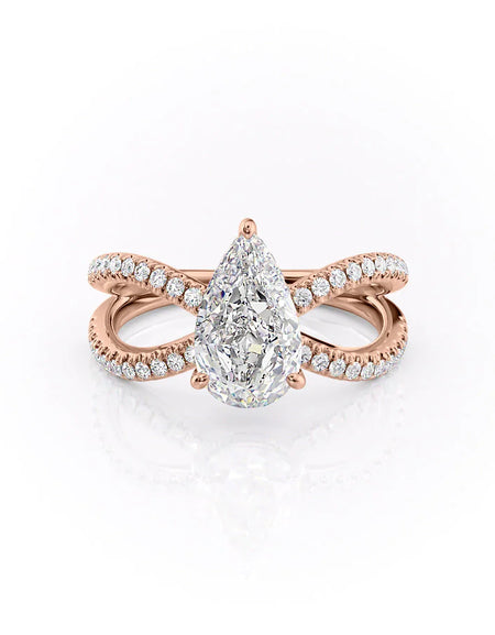 The Zoey Pear Rose Gold 14k, The Zoey Pear Rose Gold 18k