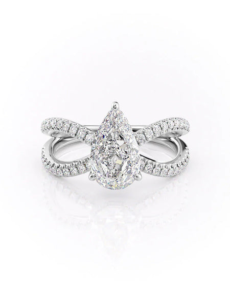 The Zoey Pear White Gold 14k, The Zoey Pear White Gold 18k