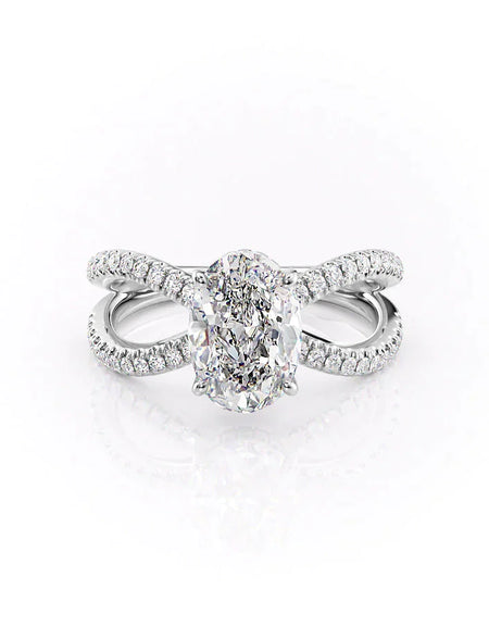 The Zoey Oval White Gold 14k, The Zoey Oval White Gold 18k