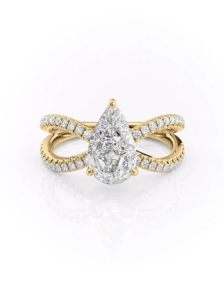 The Zoey Pear Yellow Gold 14k, The Zoey Pear Yellow Gold 18k