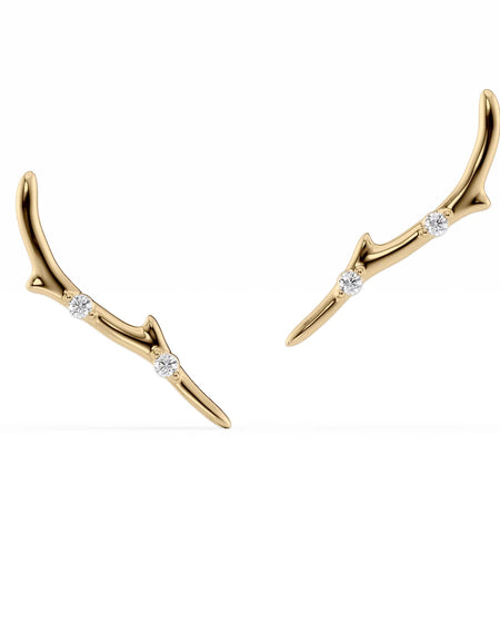 14K Yellow Gold Twig Climbers