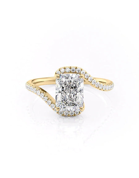 The Pave Skyler 2ct YG RAD