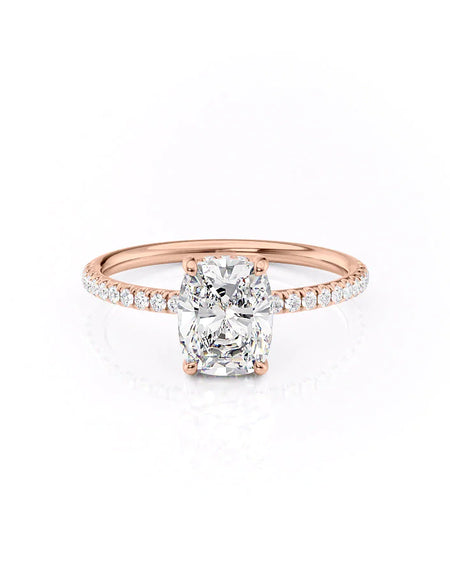 Elongated Cushion Rose Gold 14K The Low Profile Kamellie, Elongated Cushion Rose Gold 18K The Low Profile Kamellie