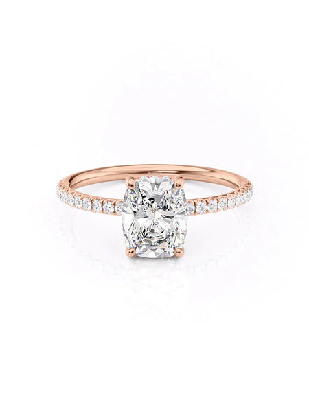 Elongated Cushion Rose Gold 14K The Low Profile Kamellie, Elongated Cushion Rose Gold 18K The Low Profile Kamellie