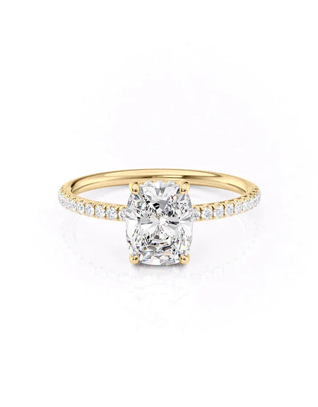 Elongated Cushion Yellow Gold 14K The Low Profile Kamellie, Elongated Cushion Yellow Gold 18K The Low Profile Kamellie