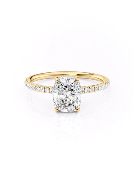 Elongated Cushion Yellow Gold 14K The Low Profile Kamellie, Elongated Cushion Yellow Gold 18K The Low Profile Kamellie