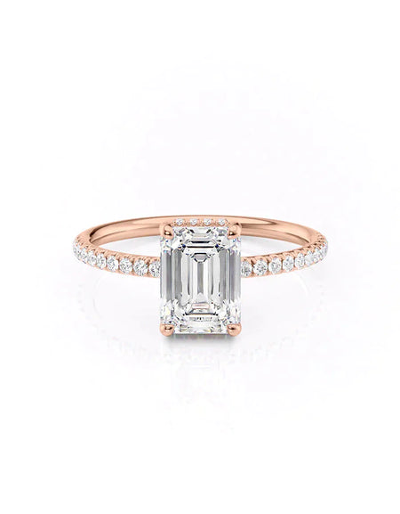 Emerald Rose Gold 14K The Low Profile Kamellie, Emerald Rose Gold 18K The Low Profile Kamellie