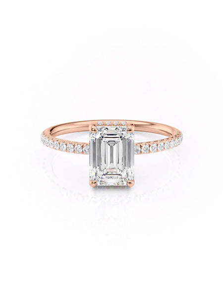 Emerald Rose Gold 14K The Low Profile Kamellie, Emerald Rose Gold 18K The Low Profile Kamellie