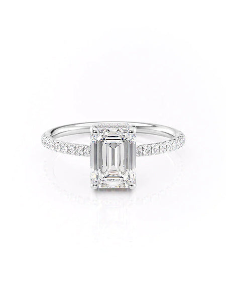 Emerald White Gold 14K The Low Profile Kamellie, Emerald White Gold 18K The Low Profile Kamellie