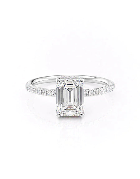 Emerald White Gold 14K The Low Profile Kamellie, Emerald White Gold 18K The Low Profile Kamellie
