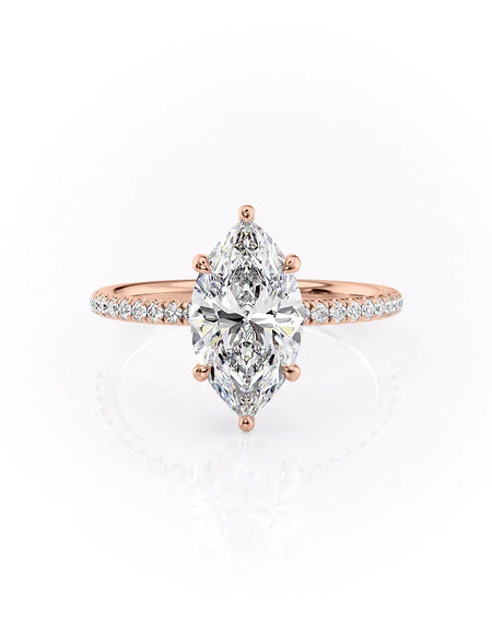 Marquise Rose Gold 14K The Low Profile Kamellie, Marquise Rose Gold 18K The Low Profile Kamellie