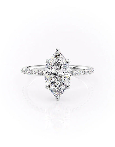 Marquise White Gold 14K The Low Profile Kamellie, Marquise White Gold 18K The Low Profile Kamellie