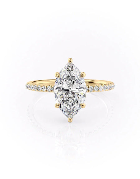 Marquise Yellow Gold 14K The Low Profile Kamellie, Marquise Yellow Gold 18K The Low Profile Kamellie