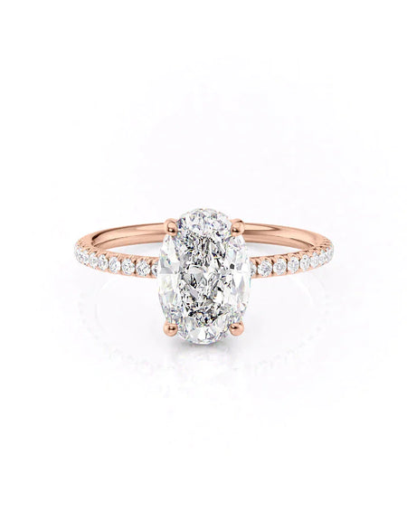 Oval Rose Gold 14K The Low Profile Kamellie, Oval Rose Gold 18K The Low Profile Kamellie