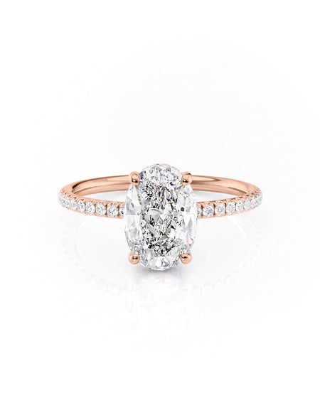 Oval Rose Gold 14K The Low Profile Kamellie, Oval Rose Gold 18K The Low Profile Kamellie