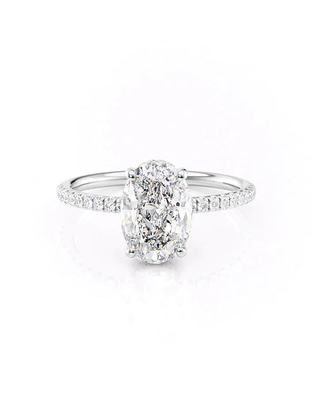 Oval White Gold 14K The Low Profile Kamellie, Oval White Gold 18K The Low Profile Kamellie