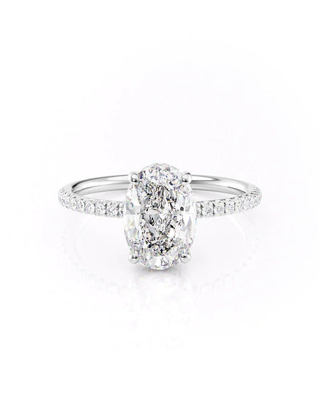 Oval White Gold 14K The Low Profile Kamellie, Oval White Gold 18K The Low Profile Kamellie