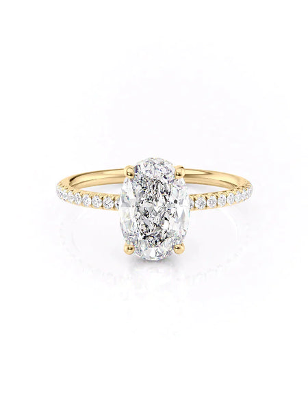 Oval Yellow Gold 14K The Low Profile Kamellie, Oval Yellow Gold 18K The Low Profile Kamellie