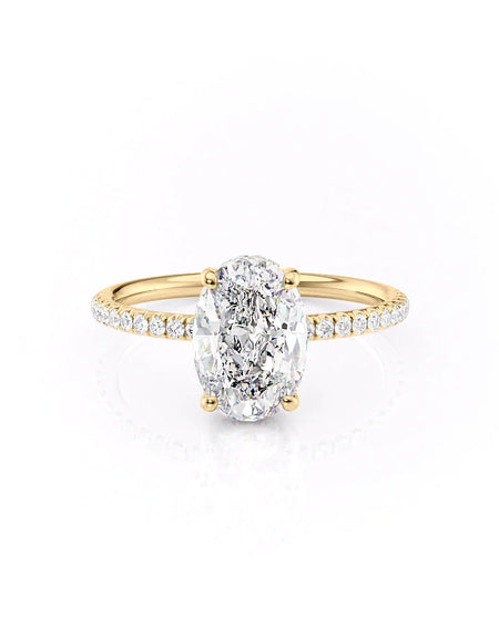 Oval Yellow Gold 14K The Low Profile Kamellie, Oval Yellow Gold 18K The Low Profile Kamellie