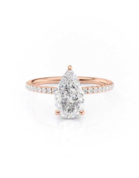 Pear Rose Gold 14K The Low Profile Kamellie, Pear Rose Gold 18K The Low Profile Kamellie