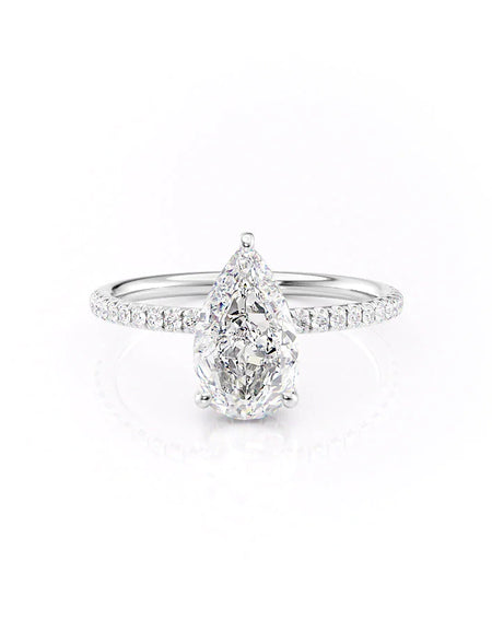 Pear White Gold 14K The Low Profile Kamellie, Pear White Gold 18K The Low Profile Kamellie