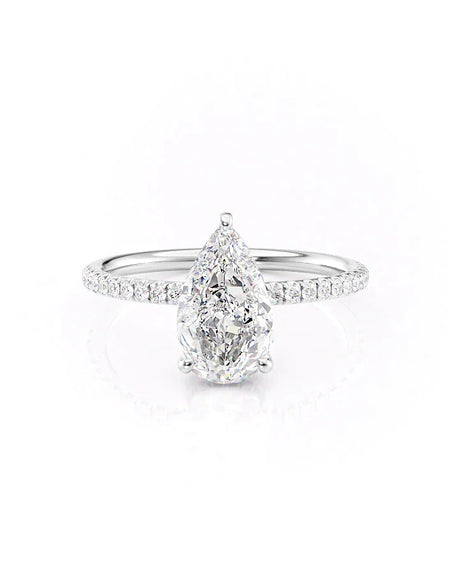 Pear White Gold 14K The Low Profile Kamellie, Pear White Gold 18K The Low Profile Kamellie