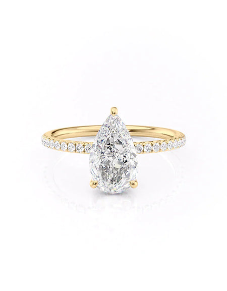 Pear Yellow Gold 14K The Low Profile Kamellie, Pear Yellow Gold 18K The Low Profile Kamellie
