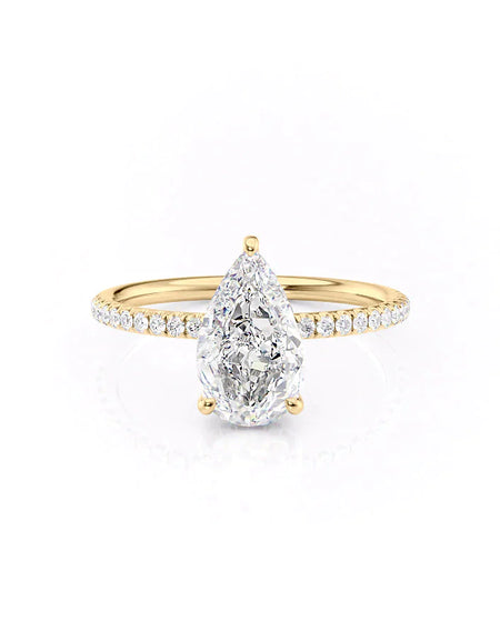 Pear Yellow Gold 14K The Low Profile Kamellie, Pear Yellow Gold 18K The Low Profile Kamellie