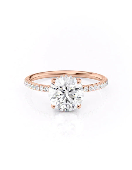 Round Rose Gold 14K The Low Profile Kamellie, Round Rose Gold 18K The Low Profile Kamellie