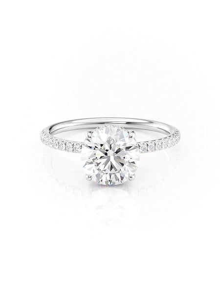 Round White Gold 14K The Low Profile Kamellie, Round White Gold 18K The Low Profile Kamellie