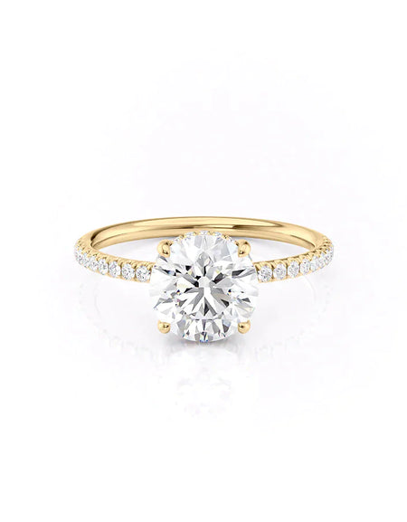 Round Yellow Gold 14K The Low Profile Kamellie, Round Yellow Gold 18K The Low Profile Kamellie