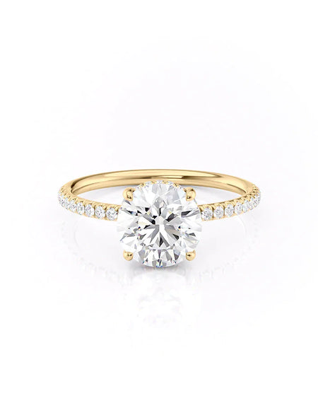 Round Yellow Gold 14K The Low Profile Kamellie, Round Yellow Gold 18K The Low Profile Kamellie