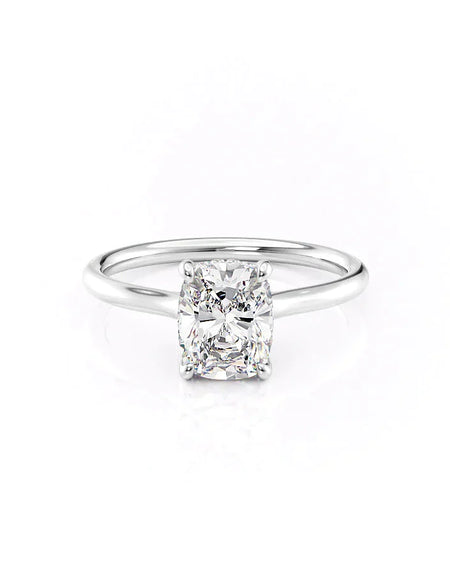 Elongated Cushion White Gold 14K The Ellie, Elongated Cushion White Gold 18K The Ellie