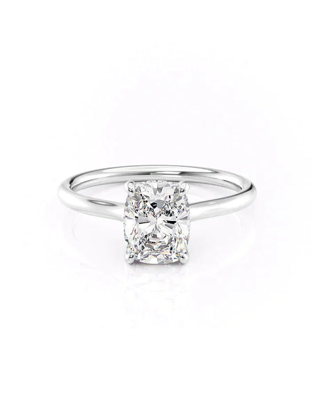 Elongated Cushion White Gold 14K The Ellie, Elongated Cushion White Gold 18K The Ellie