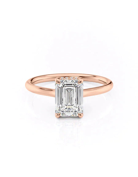 Emerald Rose Gold 14K The Ellie, Emerald Rose Gold 18K The Ellie