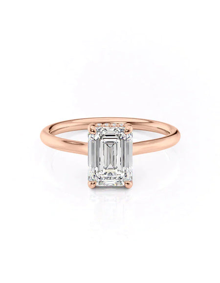 Emerald Rose Gold 14K The Ellie, Emerald Rose Gold 18K The Ellie