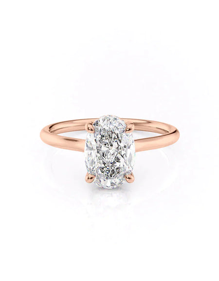 Oval Rose Gold 14K The Ellie, Oval Rose Gold 18K The Ellie