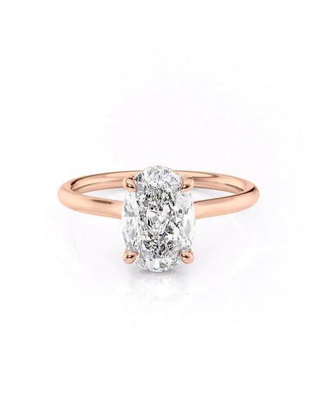 Oval Rose Gold 14K The Ellie, Oval Rose Gold 18K The Ellie