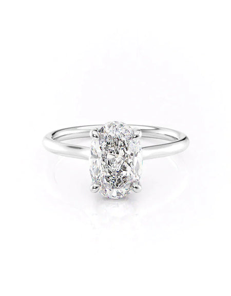 Oval White Gold 14K The Ellie, Oval White Gold 18K The Ellie