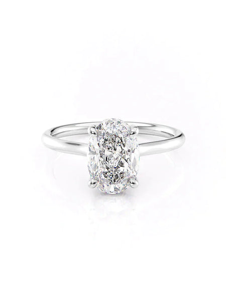 Oval White Gold 14K The Ellie, Oval White Gold 18K The Ellie