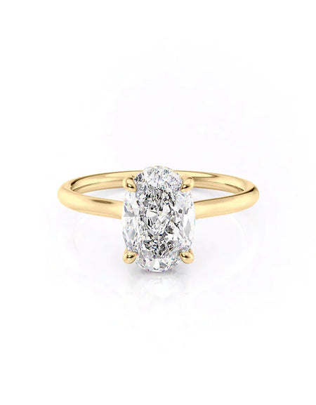 Oval Yellow Gold 14K The Ellie, Oval Yellow Gold 18K The Ellie