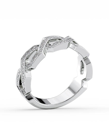 14k White Gold Square Slides