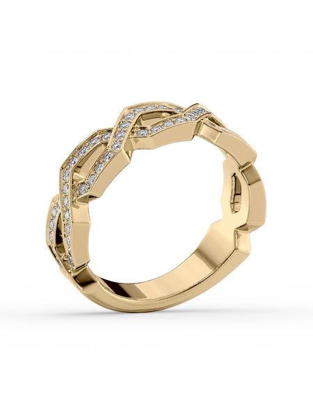 14k Yellow Gold Square Slides